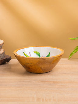 Салатник «Лимоны», 17.5×17.5×6.5 см, дерево манго