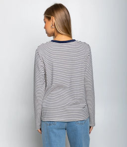 Лонгслив #КТ8013 (4), синий,белый