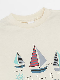 Bisiklet Yaka K?sa Kollu Bask?l? Erkek Bebek Ti??rt - Waikiki фото 2