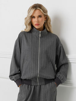 Жакет бомбер на молнии