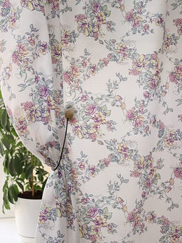 Рогожка Вьющиеся розочки, ш.1.5м, хлопок-100%, 165гр/м.кв - Купава фото 3