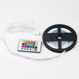 ULS-U12 3M/RGB/1.5M/USB/RC IP20 RUA02C24 Гибкая светодиодная лента на самоклеящейся основе, 3м. RGB. Пульт ДУ (в/к). TM Uniel