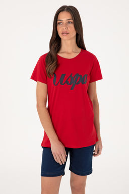 Kad_n K_rm_z_ Bisiklet Yaka Ti__rt - U.s. polo assn фото 3
