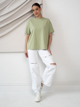 Футболка унисекс Оверсайз, цв. Фисташка