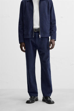 REGULAR FIT LYOCELL/COTTON TROUSERS - Zara фото 2