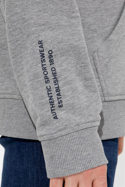 U. S. Polo Assn Мужская серая меланжевая толстовка оверсайз с капюшоном - U.s. polo assn фото 14