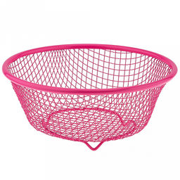 Дуршлаг металлический, окрашенный д18см h7,7см, на ножках, цвета в ассортименте: мятный; фуксия (Китай) - Домашняя мода фото 2