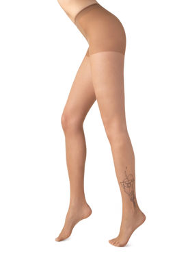Колготки фантазийные CONTE колготки TATTOO с рисунком Garden bronz