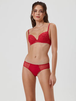 CONTE Бюстгальтер с эффектом push-up VOILE RB2081 брусника - Conte elegant фото 5