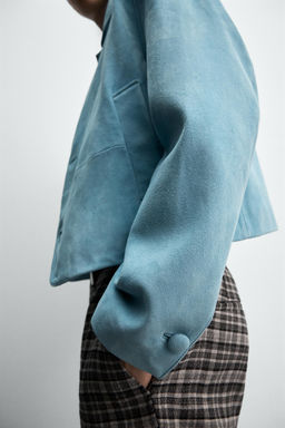 SUEDE LEATHER JACKET HARRY LAMBERT FOR ZARA X DISNEY