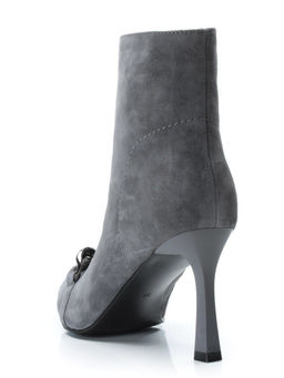 01-PCM343-6 DK. GRAY Ботинки демисезонные женские (натуральная замша, байка)