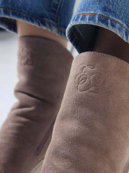 Ботинки 233.1541be. Капучино замша/Мех