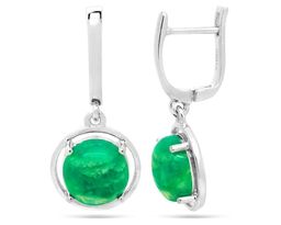 Серьги из серебра амазонит, Сфера