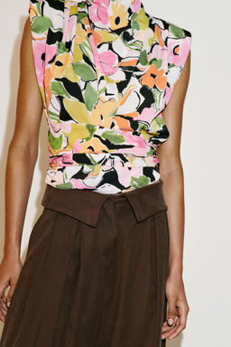 SATIN SHIRT WITH GOLD BUTTONS - Zara фото 10