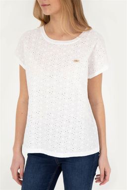 Женская футболка цвета экрю - U.s. polo assn фото 6