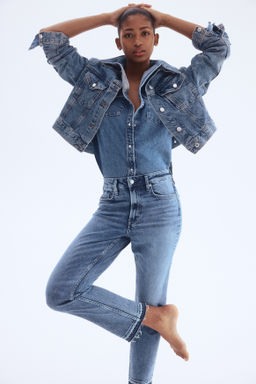 Slim Straight High Ankle Jeans - H&m фото 5