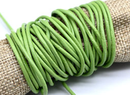 Шнур кожа искусственная 2мм цв. светло-зеленый, цена указана за метр