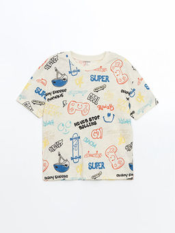 Bisiklet Yaka Bask?l? Erkek Bebek Ti??rt ve ?ort 2li