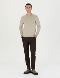Kahverengi Slim Fit Kanvas Pantolon - Pierre cardin фото 3