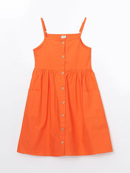 Kare Yaka K?z ?ocuk Elbise