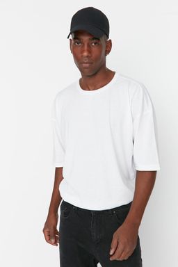 TRENDYOL MAN Siyah Basic Bisiklet Yaka Oversize/Genis Kesim K?sa Kollu T-Shirt TMNSS22TS0317 - Trendyolmilla фото 18