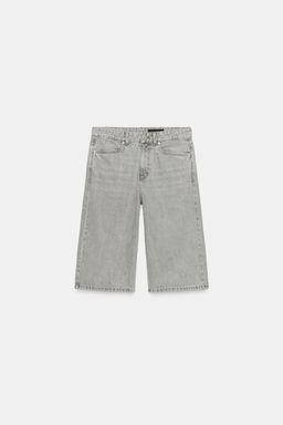 BERMUDA DENIM TIRO MEDIO ZW COLLECTION / Gris - Zara фото 5
