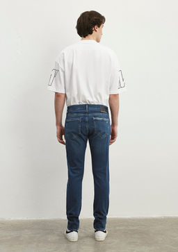 Jake Mavi Pro Golgeli Indigo Mavi Jean Pantolon фото 4