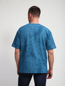 М460 Футболка оверсайз футер (индиго винтаж)