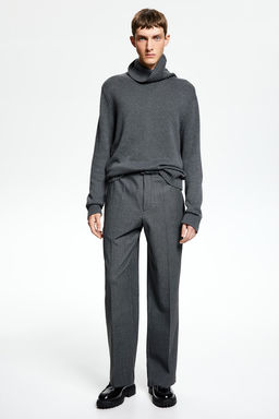 Pantalon de traje en mezcla de lana Relaxed Fit