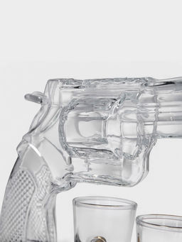 Мини-Бар Револьвер, 250 мл, 2 стопки, на подставке, стекло, дерево