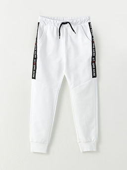 Beli Lastikli Bask?l? Erkek ?ocuk Jogger E?ofman Alt?