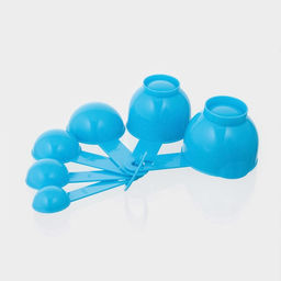 Набор мерных ложек Доляна «Маэстро», 7 предметов: стакан 500 мл, ложки, пластик, голубой