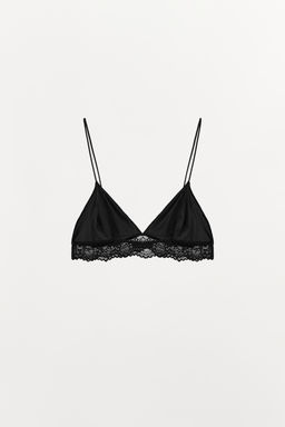 BRALETTE TRIANGULAR ENCAJE / Negro - Zara фото 4