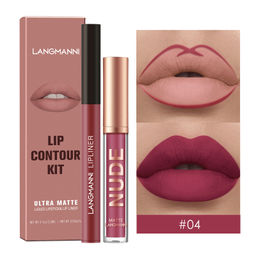 Langmanni Matte Lip Gloss Комбинированный Набор Для Макияжа тон 04
