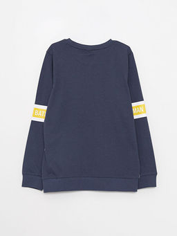 Bisiklet Yaka Batman Bask?l? Uzun Kollu Erkek ?ocuk Sweatshirt ve E?ofman Alt? - Waikiki фото 3