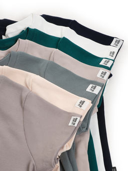 Футболка в рубчик 22-0210 зеленый