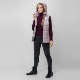 RODOS Жилет женский демисезон М-249 Светло-розовый  фото 2