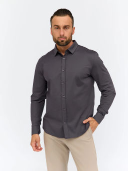 Рубашка трикотажная мужская GREG SK330/137/0375/ZN/1p STRETCH