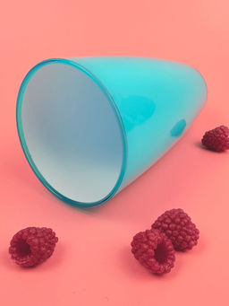 Цена за 2 шт. Стакан 400мл пластиковый (цвет микс) OLS-179-6