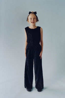 SPARKLY VELVET JUMPSUIT - Zara фото 5