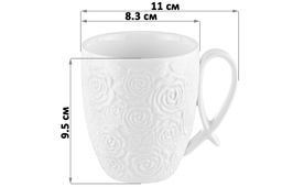 Набор кружек Elan Gallery Розы фарфор 300 мл 6 шт на подставке  фото 2