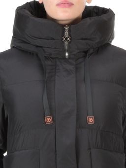 8966 BLACK Пальто зимнее женское CLOUD LAG CAT (200 гр. холлофайбер)