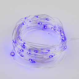 ULD-S0500-050/SCB/2AA PURPLE IP20 DEW Гирлянда светодиодная на батарейках 2AA (не в/к), Роса, 5м. 50 светодиодов. Фиолетовый свет. Провод медный. TM Uniel