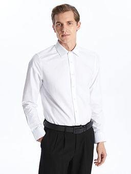 Slim Fit Uzun Kollu Poplin Erkek G?mlek