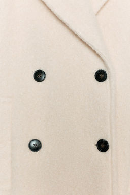 BOUCL_ DOUBLE-BREASTED MID-LENGTH COAT - Zara фото 9