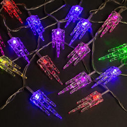 Гирлянда Нить 5 м с насадками Льдинка, IP20, прозрачная нить, 20 LED, свечение мульти (RG/RB), мигание, 220 В - Luazon lighting фото 4