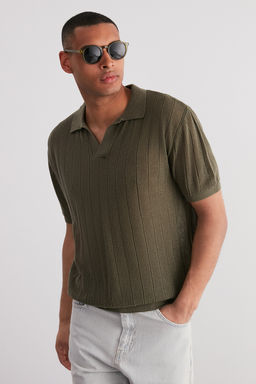 TRENDYOL MAN Limited Edition Kahverengi Regular Fit Pamuklu K?sa Kol Polo Yaka Triko Tshirt TMNSS23PO00024 - Trendyolmilla фото 18