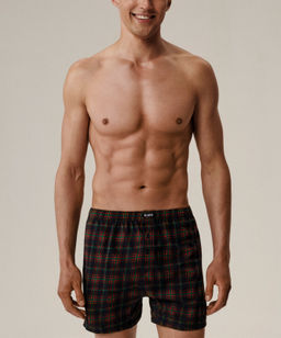ATLANTIC 2GMB-013 Трусы боксеры Check - набор 2 шт. темно-зеленый + темно-синий  фото 2