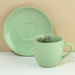 Чайная пара Lemon flowers, 250 мл - Dolce Ceramo. фото 2