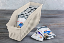 Контейнер хозяйственный 35,5*13*17 см Лофт латте на колесах узкий (модель - 621020) - Elan gallery фото 4